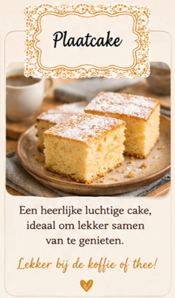 Plaatcake "home made"