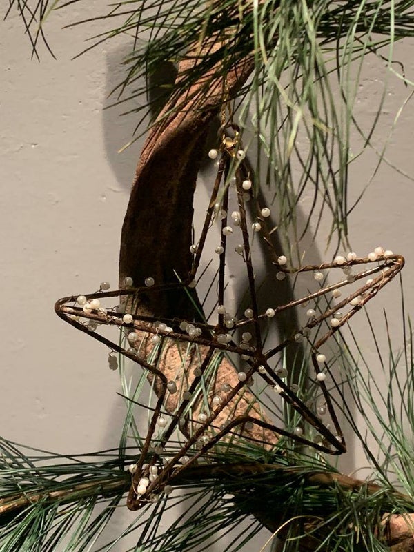 Kerst ster met parels middel