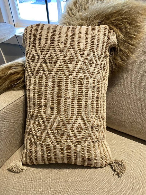 Sisal met ecru print