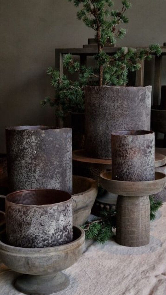 NIEUW windlicht mat bruin 20/25 Luksa