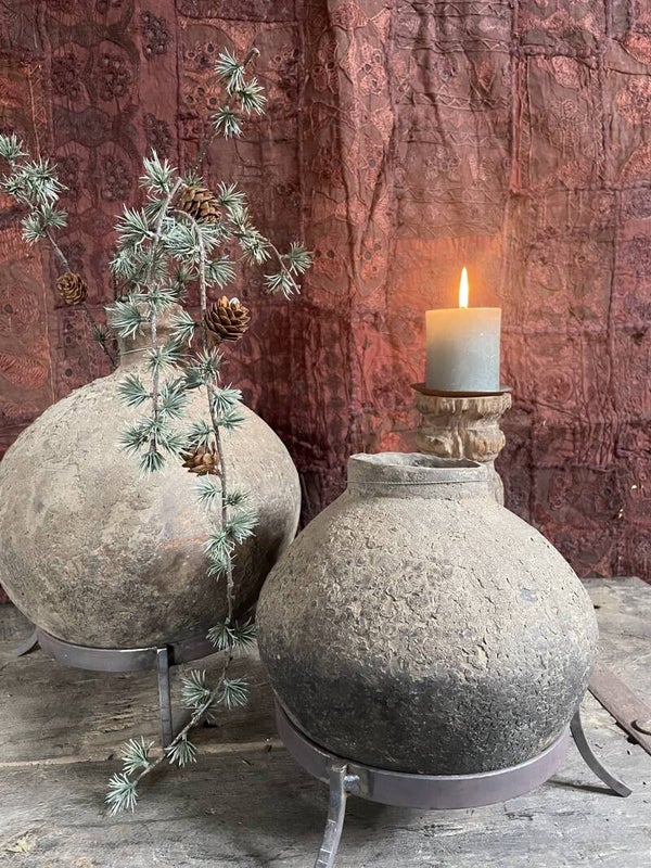 Unieke oude Nepalese vaas rechts (7) Hoffz