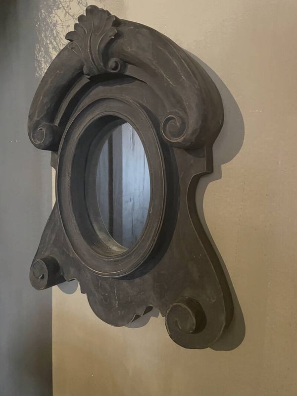 Spiegel hout met krul