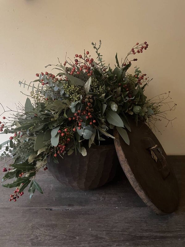 orginele Hoffz houten kom met deksel