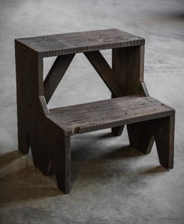 Authentiek houten (opstap)kruk Hoffz