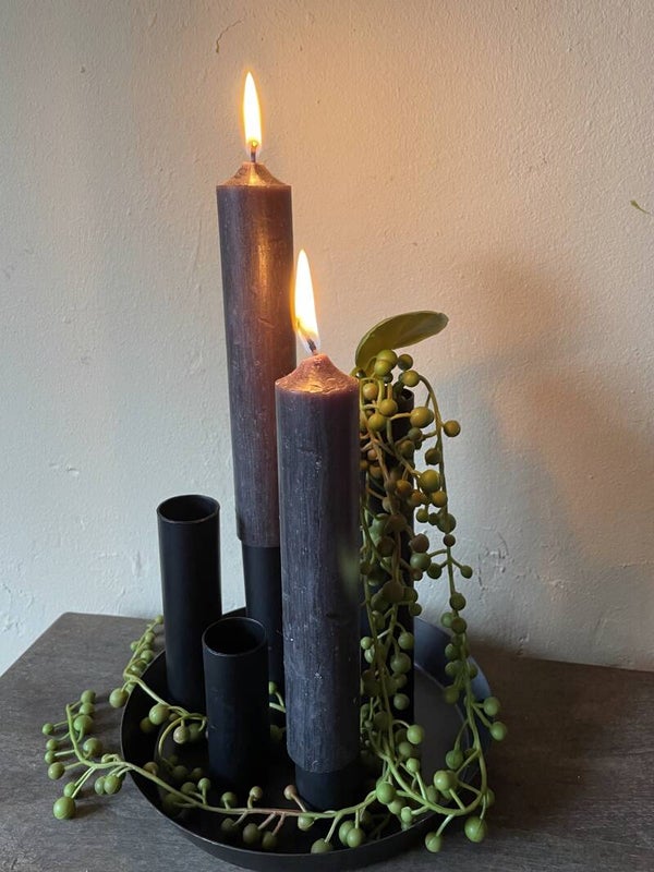 tray met metalen buisjes (excl deco)