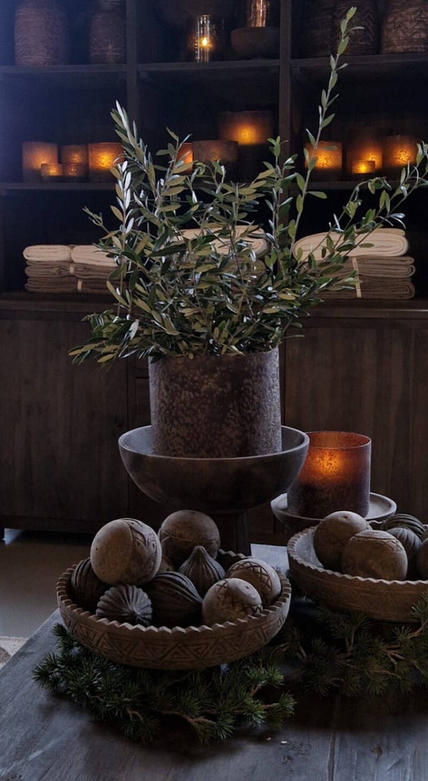 NIEUW windlicht mat bruin 16/20 Luksa