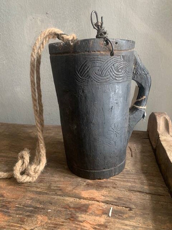 unieke oude kruik Hoffz met handvat