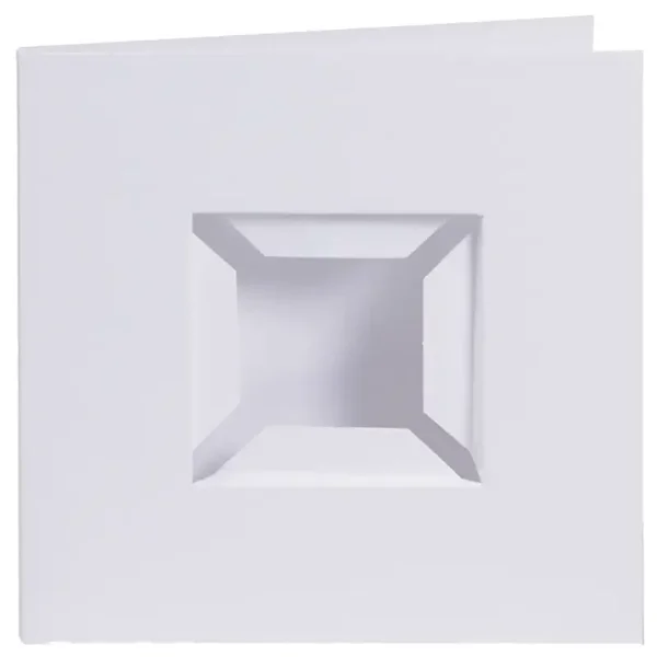 Kaart kleine basisplaat dubbele ril (set van 4) -(wit)