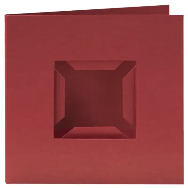 Kaart kleine basisplaat dubbele ril (set van 4) - Voorkant (rood)