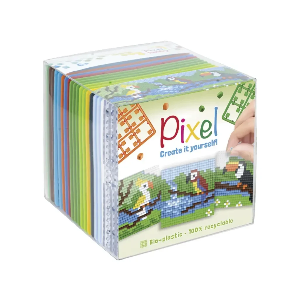 Pixel-3-pack tropische vogels