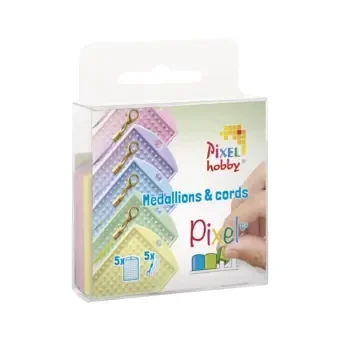 Set van 5 medaillons en 5 colour cords