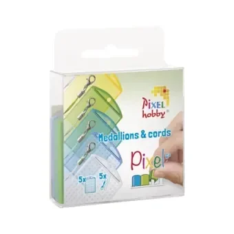 Set van 5 medaillons en 5 colour cords