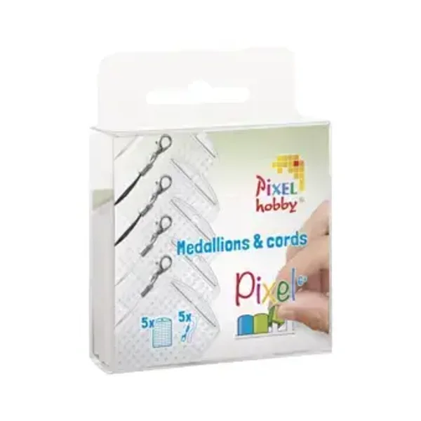 Set van 5 medaillons en 5 colour cords