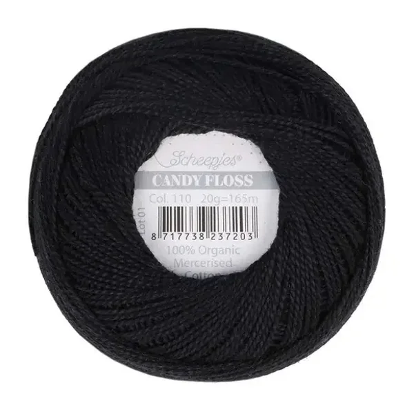 Scheepjes Candy Floss 20g - 110 Jet Black