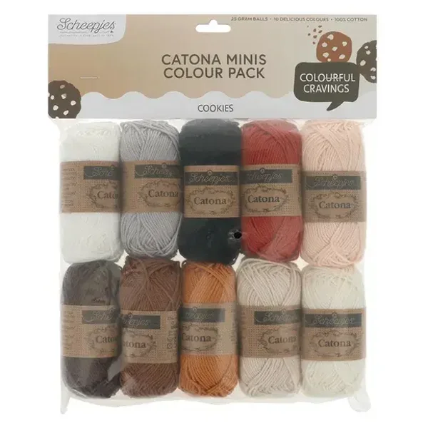 Scheepjes Catona colour pack 10x25g - Cookies
