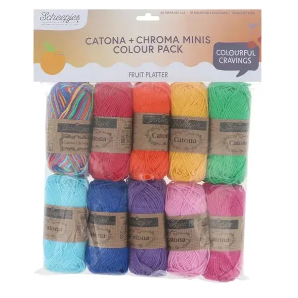 Scheepjes Catona en Chroma colour pack 10x25g - Fruit Pl.