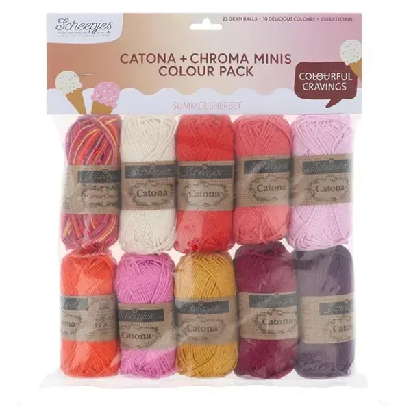 Scheepjes Catona en Chroma colour pack 10x25g - Sum. Sher.