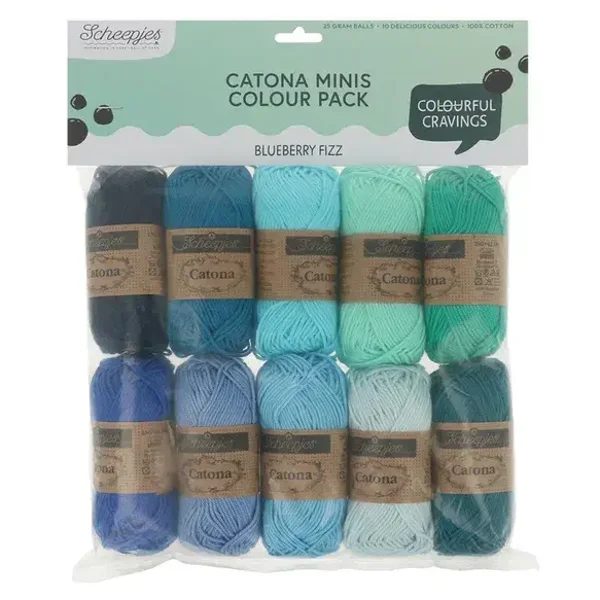 Scheepjes Catona colour pack 10x25g  - Blueberry Fizz
