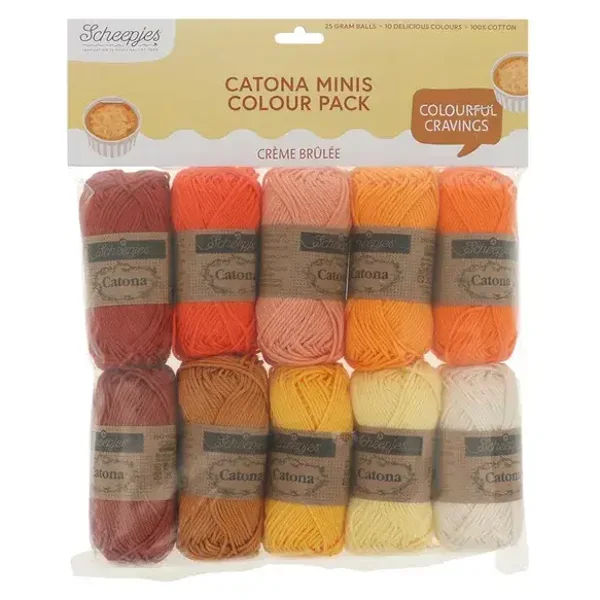 Scheepjes Catona colour pack 10x25g - Crème Brûlée