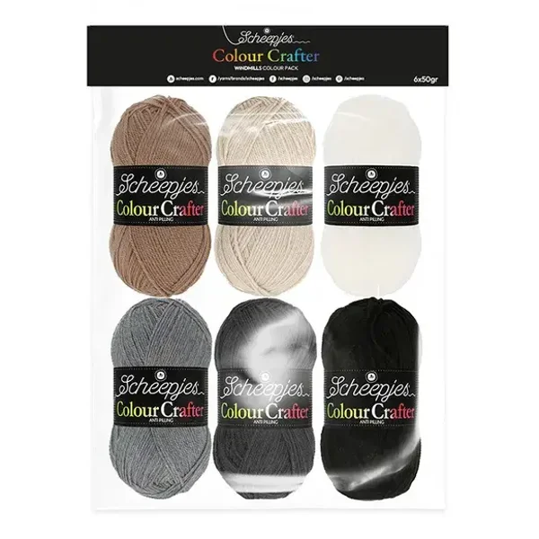 Scheepjes Colour Crafter colour pack 6x50g-  Windmills