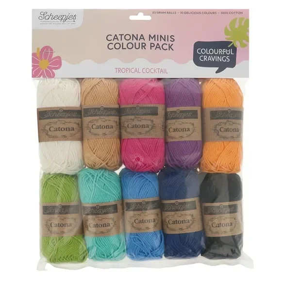 Scheepjes Catona colour pack 10x25g  -Tropical Cocktail