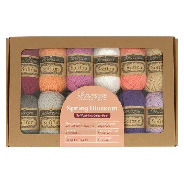 Scheepjes Softfun colour pack 12x20g -- Spring Blossom