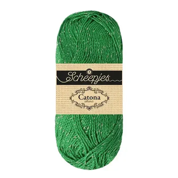 Scheepjes Catona Shine 1x50g - 515-S Emerald - Silver