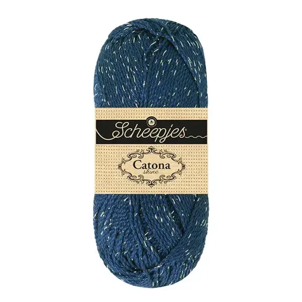 Scheepjes Catona Shine 1x50g - 527-S Midnight - Silver