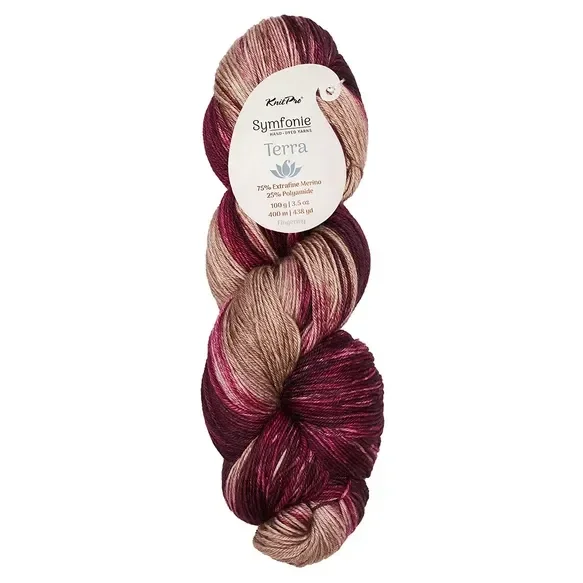 Symfonie Terra variegated 1x100g - VR2007 Cafe Rose