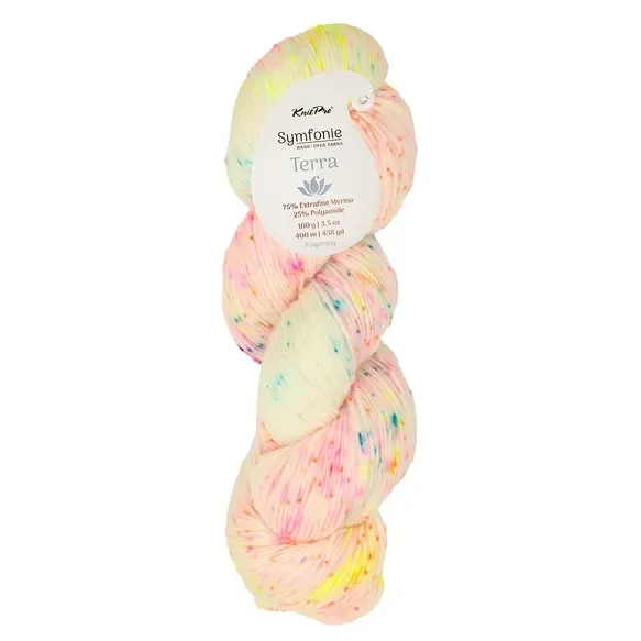 Symfonie Terra variegated 1x100g - VR2025 Neon Confetti