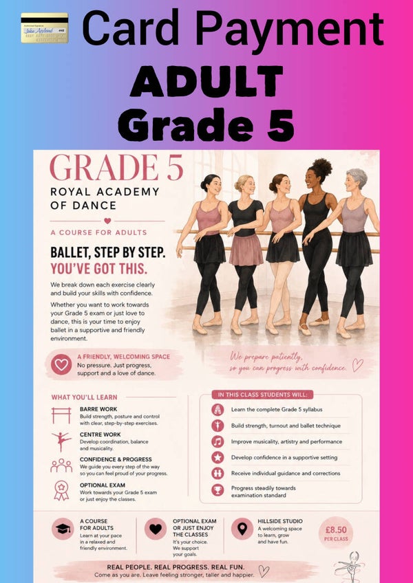 💳 Card payment Adult grade 5 in July