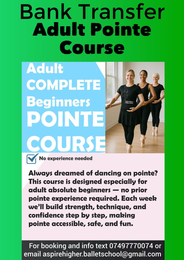 Bank Transfer Pointe Course May 2026 Tuesday 7:30pm