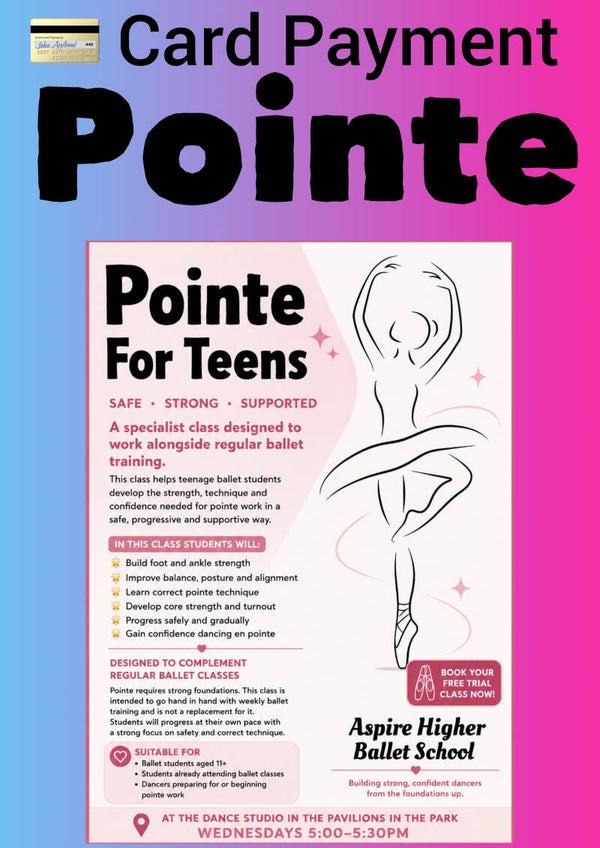 💳 Card Payment Teens 🩰Pointe June 2026