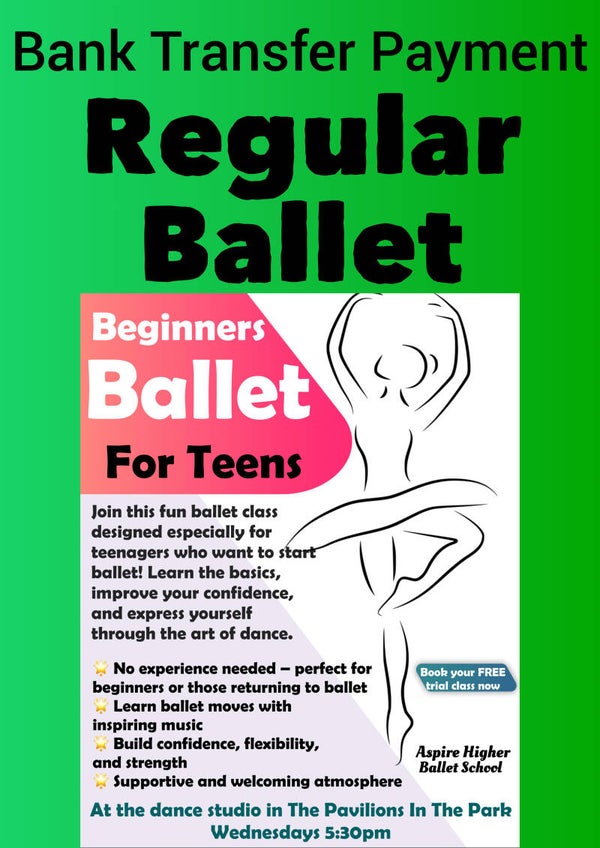 Bank Transfer Payment Teen Ballet May 2026