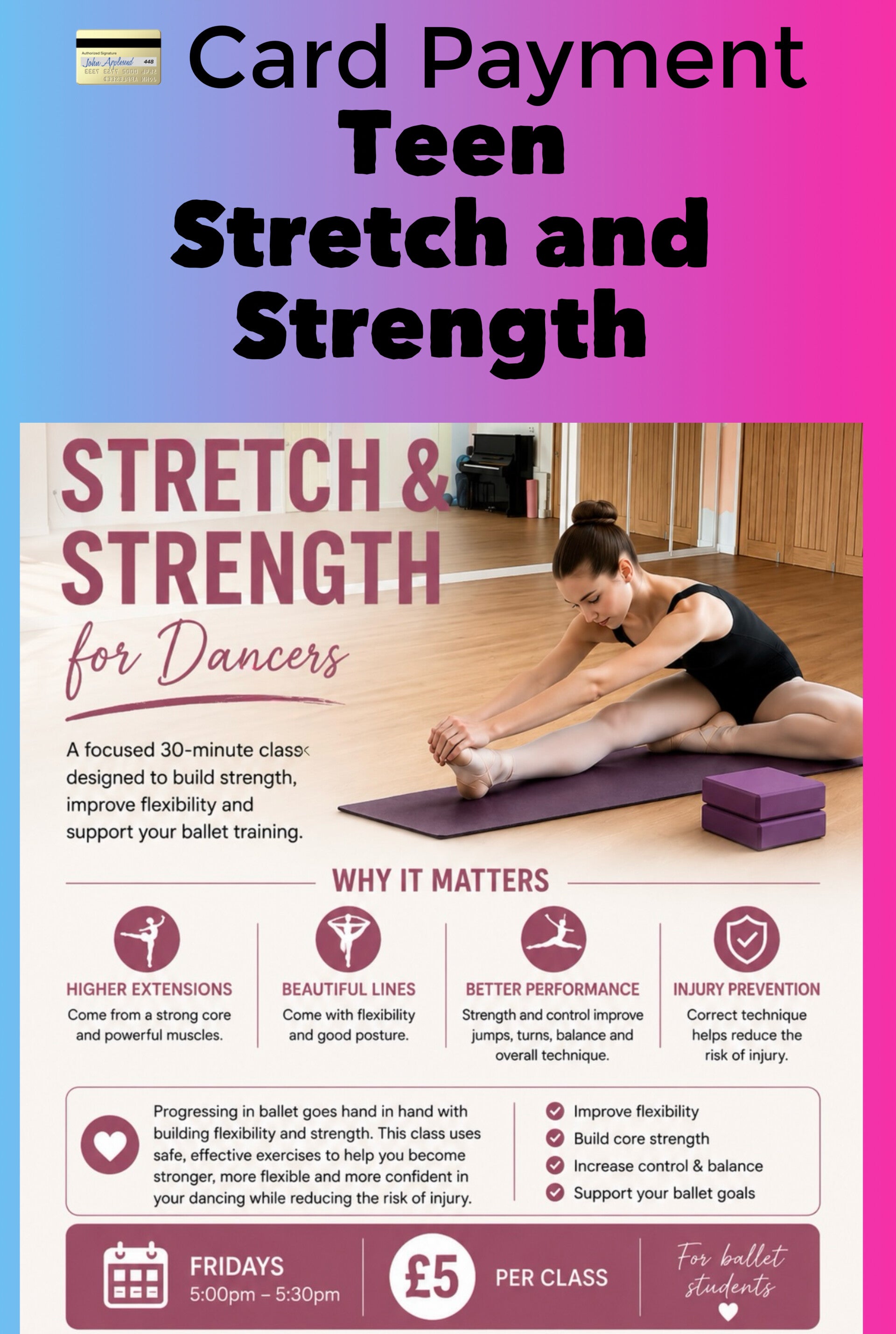 Card Payment Teens Stretch/Strenght June 2026