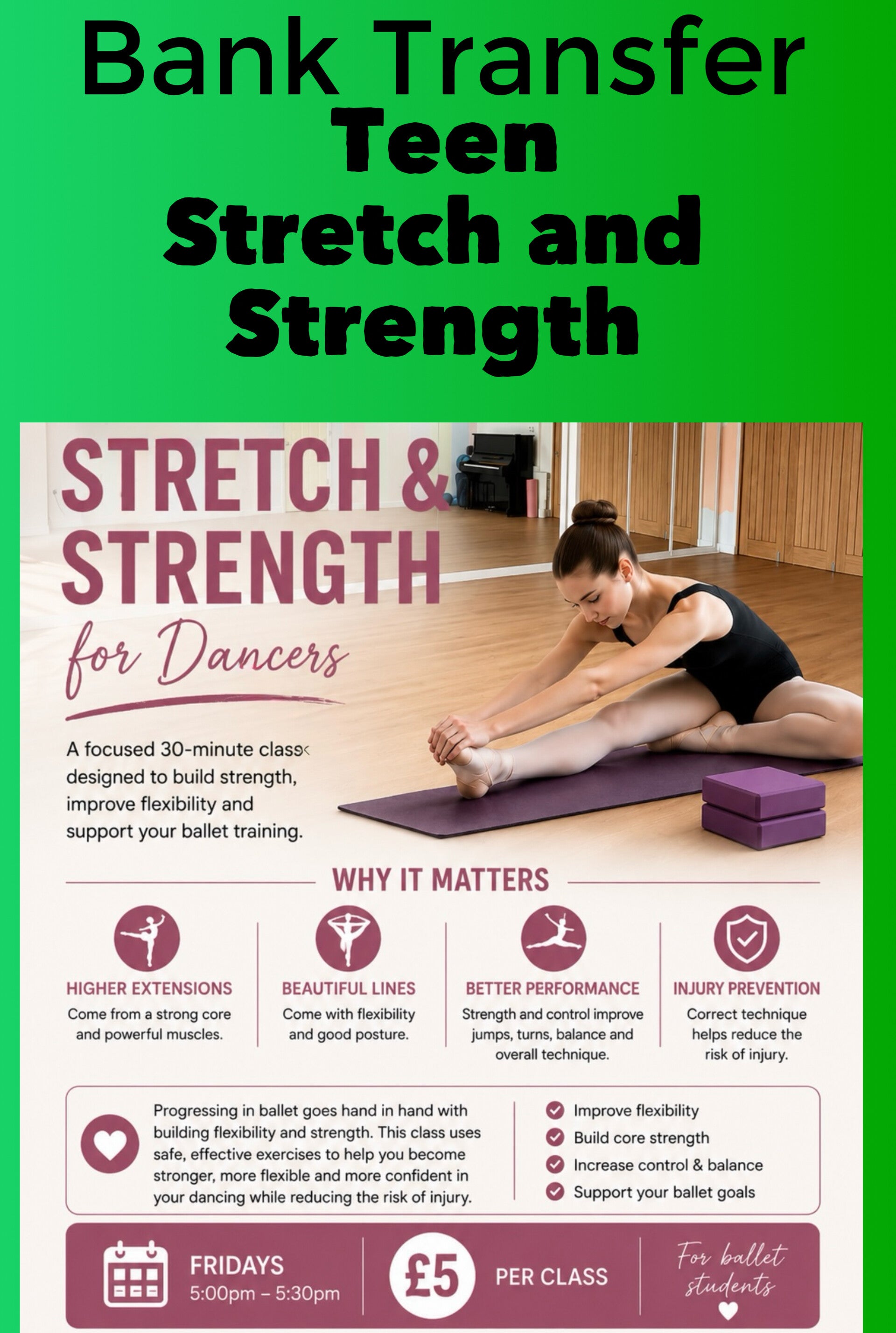 Bank Transfer  1 week trial Stretch and Strength