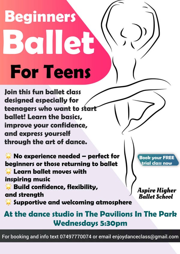 Card Payment Teens Pointe/Ballet May 2026 INCLUDING half term Wednesday 27th