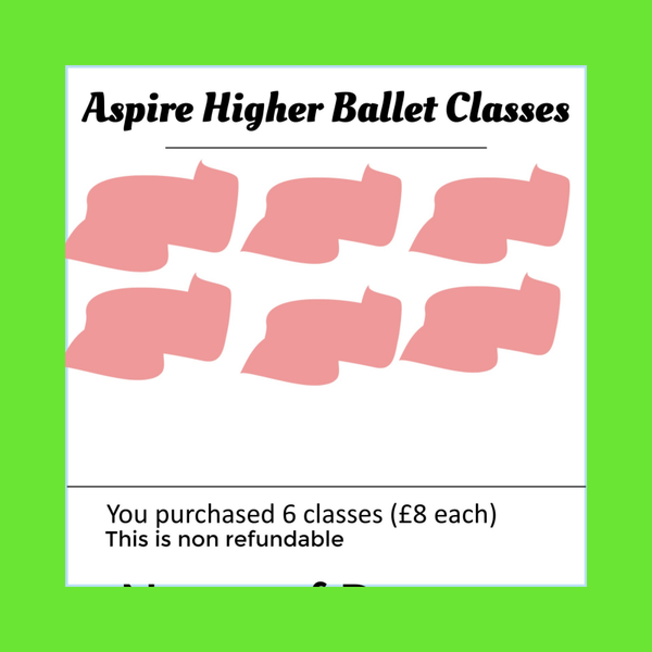 Bank Transfer payment for 6 flexible classes