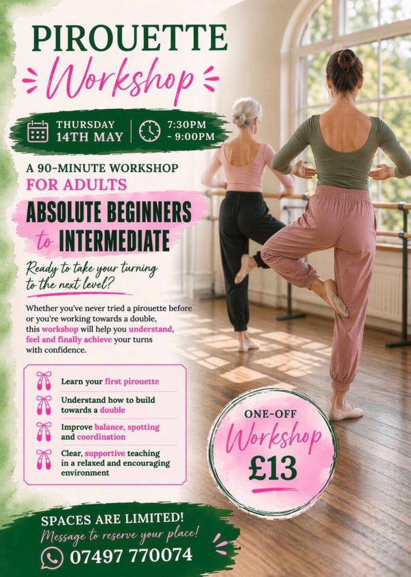 💳Card payment Pirouette workshop 14th May