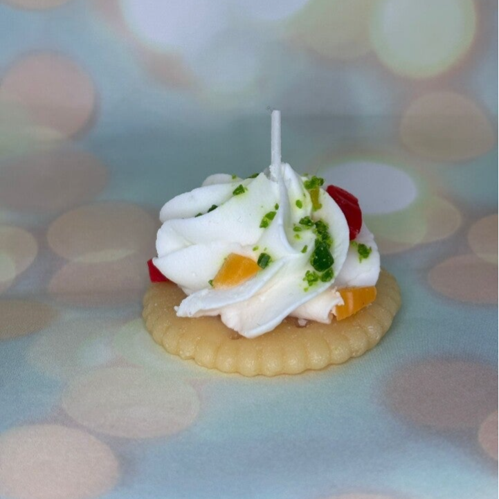 Kerzen Cracker Frischkäse