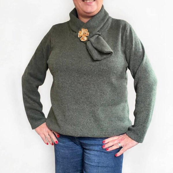 Flower Brooch Top