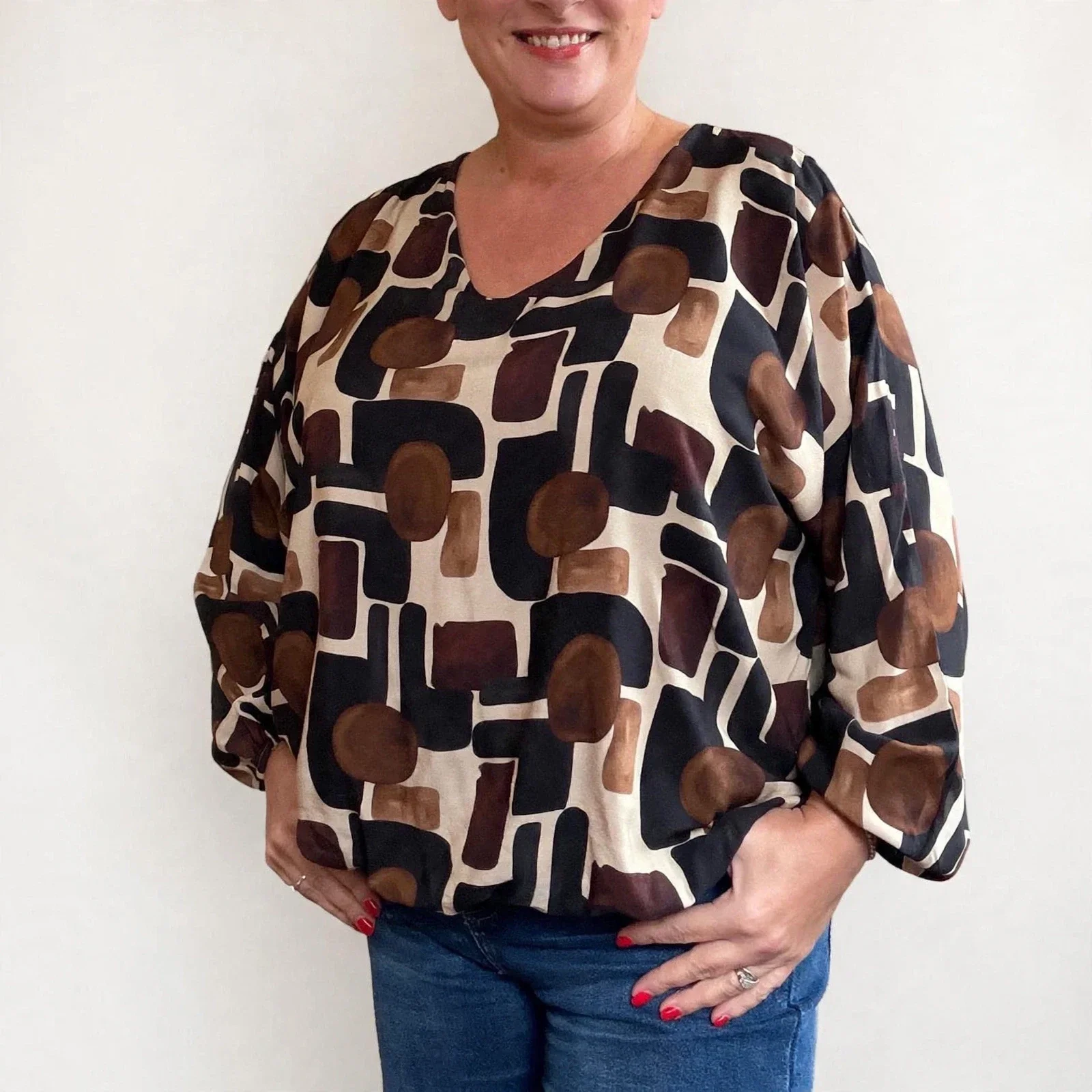 Abstract Geo Blouse