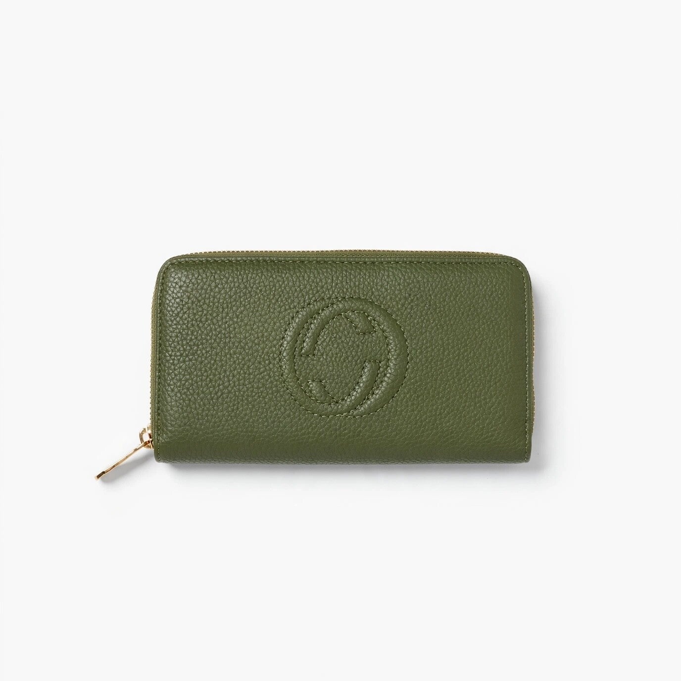 Embossed Khaki Purse