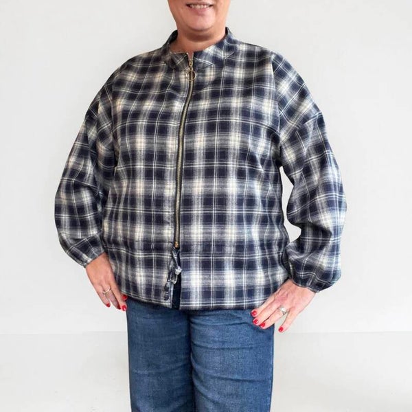 Check Bomber Jacket