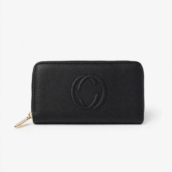 Embossed Black Purse