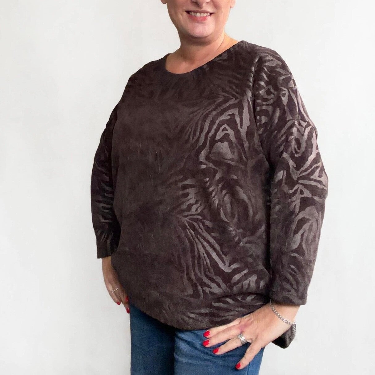 Zebra Embossed Top
