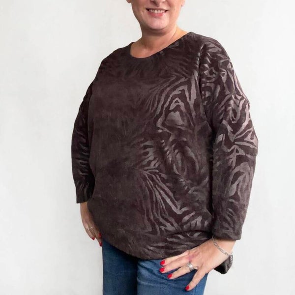 Zebra Embossed Top