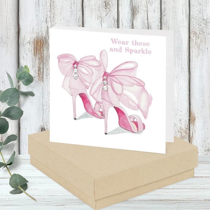 Sterling Silver Stud Earrings - Pink Shoes
