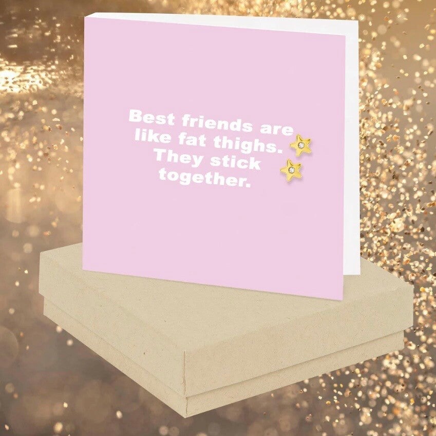 Sterling Silver Stud Earrings - Best Friends