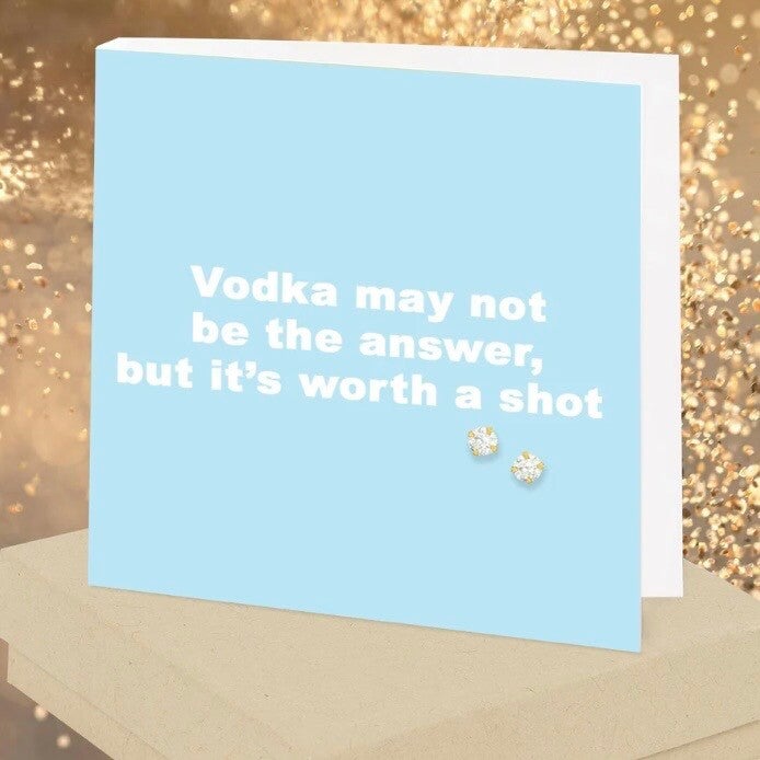 Sterling Silver Stud Earrings - Vodka